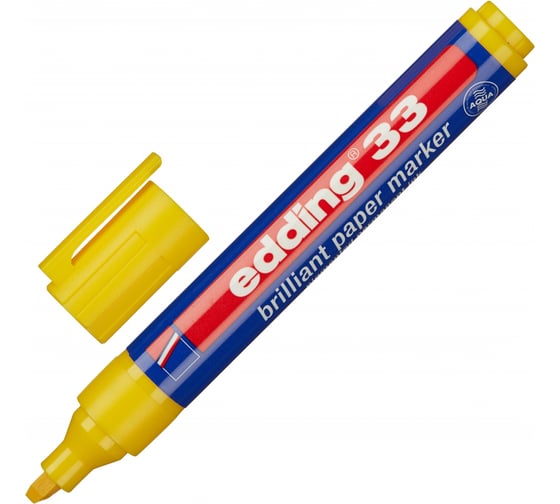 Изображение товара Пигментный маркер Edding E-33/005 жёлтый, 1.5-3 мм, скошенный наконечник 719669
