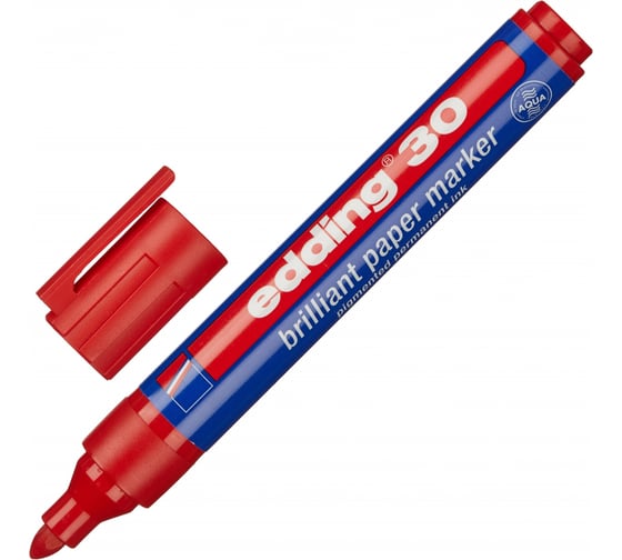 Изображение товара Пигментный маркер Edding E-30/002 красный, 1.5-3 мм, круглый наконечник 719307