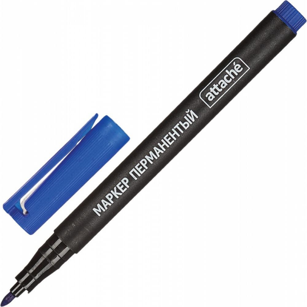 Перманентный маркер Attache маркер luxor перманентный двухсторонний синий 0 7 1мм 3012