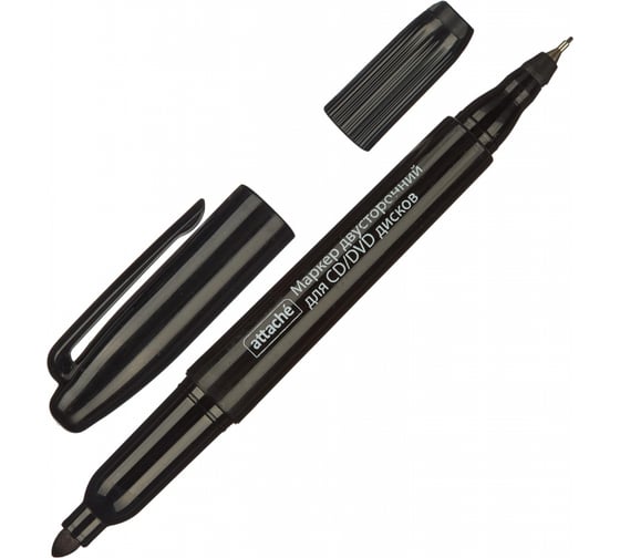 Изображение товара Двусторонний маркер для CD Attache черный, 0.7-1.0 мм 867247