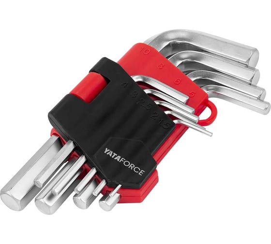 Изображение товара Ключи Г-образные 6-гранные YATAFORCE набор 10 предметов (1.5-6, 8, 10 мм) YF-5102(61103)