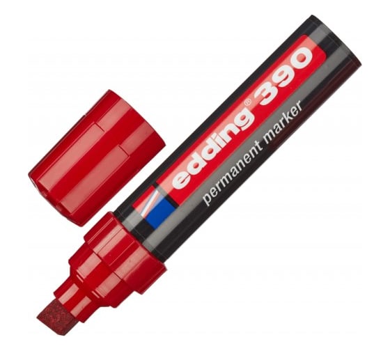 Изображение товара Перманентный маркер Edding E-390/2 красный 4-12 мм скошенный наконечник 1153877