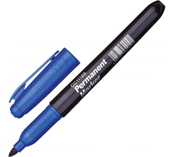 Изображение товара Перманентный маркер 12 шт в упаковке Attache синий 2 мм 257238