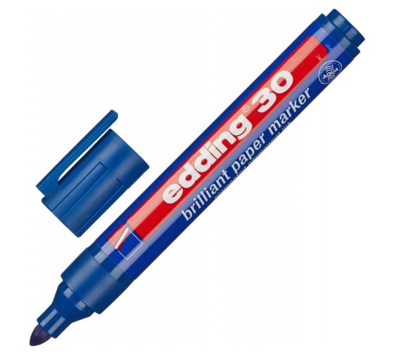 Изображение товара Пигментный маркер Edding E-30/003 синий, 1.5-3 мм, круглый наконечник 719308