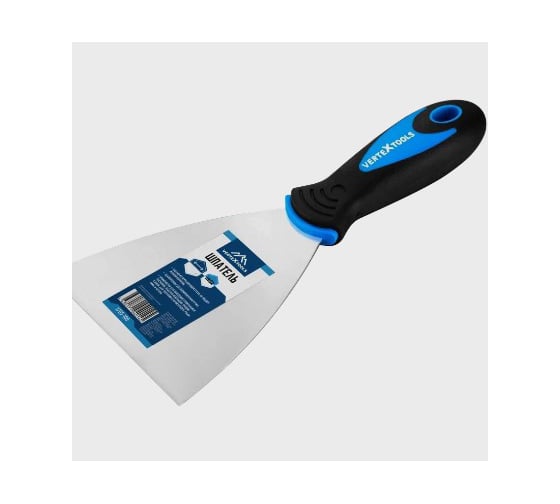 Изображение товара Шпатель vertextools 80мм нержавеющая сталь, двухкомпонентная ручка 1705-080