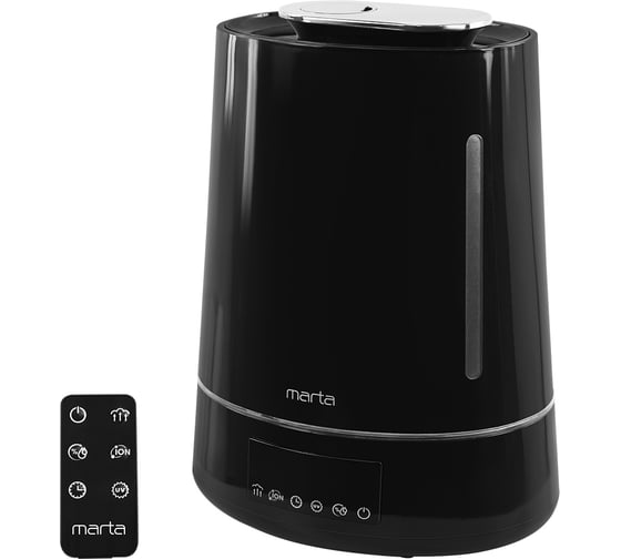 Изображение товара Увлажнитель воздуха MARTA MT-HF4701C (1-6шт) черный жемчуг, с верхним заливом, УФ-лампой и ионизацией 43734
