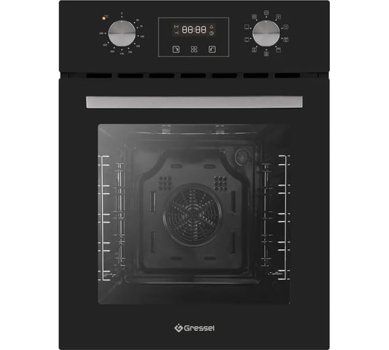 Изображение товара Встраиваемый духовой шкаф Gressel 45 см, 9 режимов, двойной гриль, тройное стекло, стеклянная панель, 3D-конвекция, доводчик дверцы, таймер U4ES59001