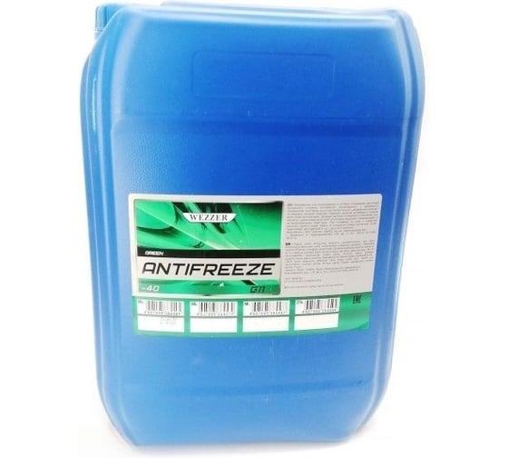 Изображение товара Антифриз Wezer G11 зеленый, канистра 20кг 4604495