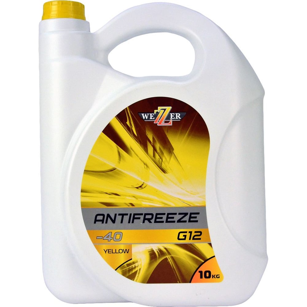 Изображение товара Антифриз Wezer G12 желтый 10 кг для системы охлаждения автомобиля