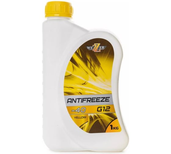 Изображение товара Антифриз Wezer G12 желтый, канистра 1кг 4633099