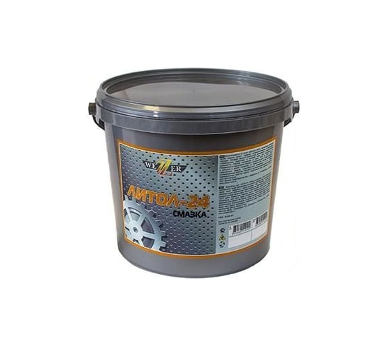 Изображение товара Пластичная смазка Wezer Литол-24, ведро 9,5кг 4607854