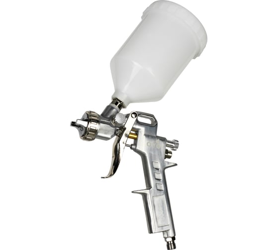 Изображение товара Универсальный окрасочный пистолет высокого давления AVE S-990G дюза 1.8 мм, вход 1/4", с пластиковым бачком 600 мл S-990G-1,8