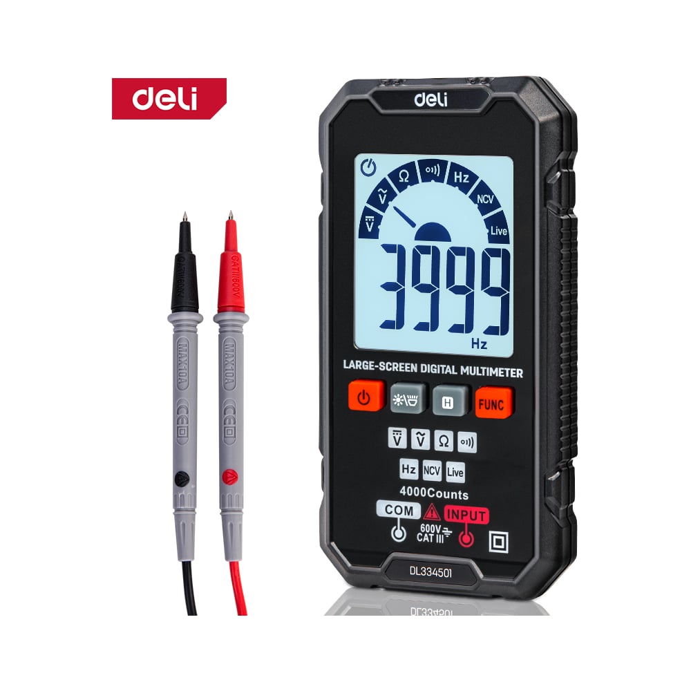 Изображение товара Многофункциональный цифровой мультиметр DELI DL334501 профессиональный