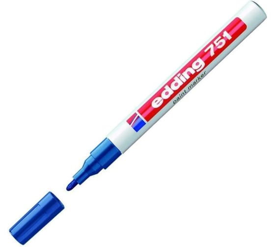 Изображение товара Лаковый маркер EDDING E-751/3 синий, 1-2 мм, мет. корп 87777