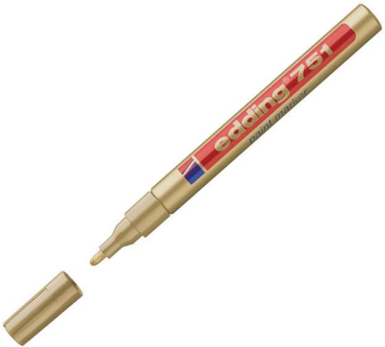 Изображение товара Лаковый маркер EDDING E-751/53 золотой, 1-2 мм, металлический корпус 537618