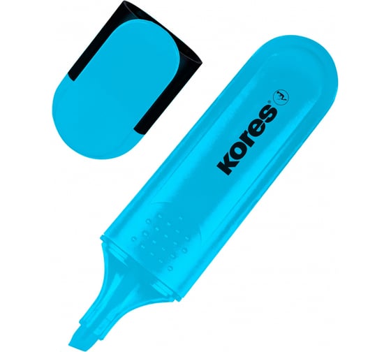 Изображение товара Маркер-текстовыделитель 10 шт в упаковке Kores BRIGHT LINER PLUS скошенный наконечник 0.5-5 мм синий 1271208