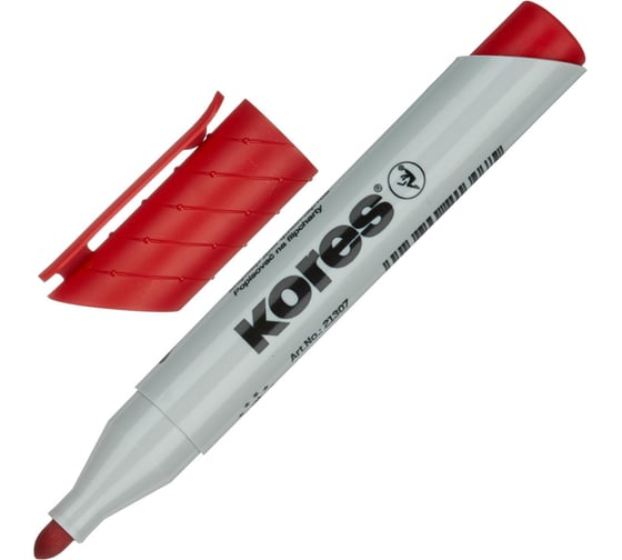 Изображение товара Маркер по бумаге 12 шт в упаковке Kores XF1 флипчарт красный 21307 738386