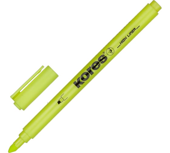 Изображение товара Маркер-текстовыделитель 12 шт в упаковке Kores 0.5-3.5 мм скошенный наконечник желтый 36201 400743