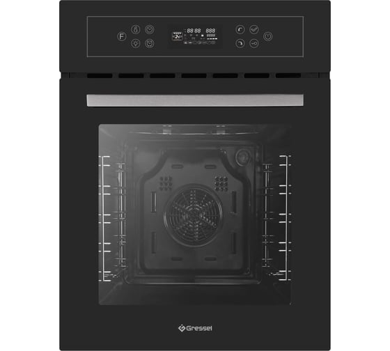 Изображение товара Встраиваемый духовой шкаф Gressel 45 см, 10 режимов, двойной гриль, тройное стекло, сенсорная стеклянная панель, 3D-конвекция, доводчик дверцы, таймер U4ES99000