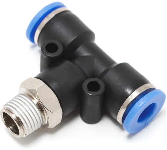Изображение товара Фитинг Т-образный для пластиковых трубок Partner 10мм, с наружной резьбой 1/4 PA-SPB10-02(9341)