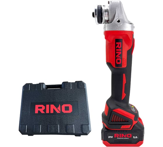 Изображение товара Углошлифовальная машина аккумуляторная RINO с кейсом, 125 мм АКБ 3Ач GR1-2C GR1-2С