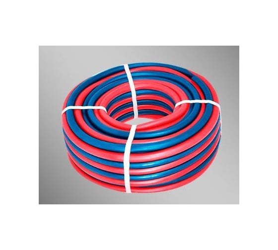 Изображение товара Рукав спаренный YILDIZ красный/синий, пропан/ацетилен/кислород, 6.0 мм, 20м H0631-20 YILDIZ Н0631-20