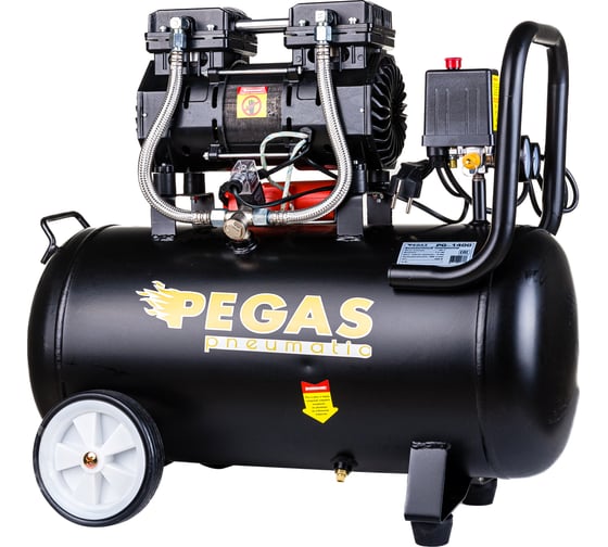 Изображение товара Малошумный безмасляный компрессор Pegas pneumatic PG-1400 проф. серия 6622