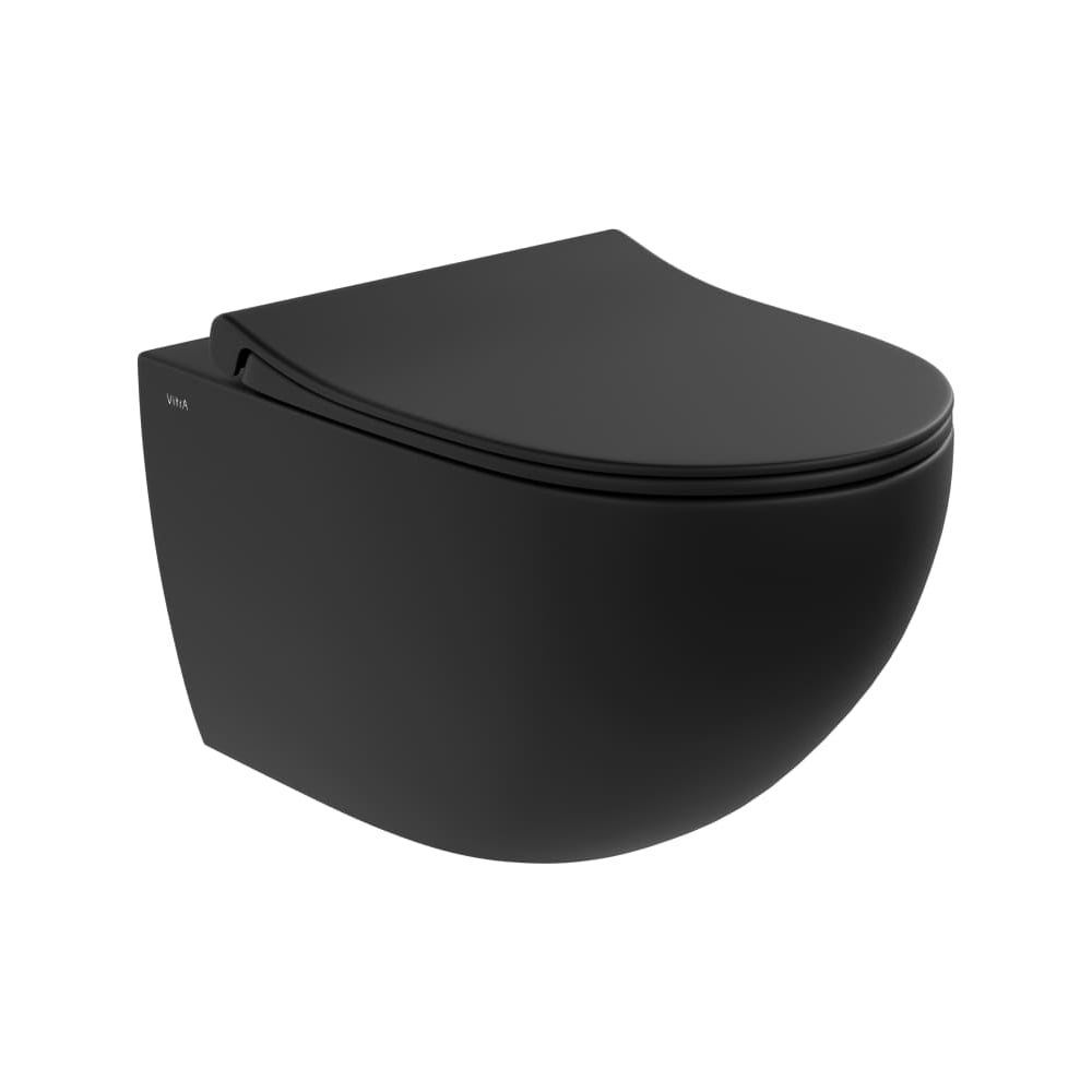 Изображение товара Безободковый подвесной унитаз VITRA Sento, матовый черный 7748B083-0101 Изображение товара Безободковый подвесной унитаз VITRA Sento, матовый черный 7748B083-0101