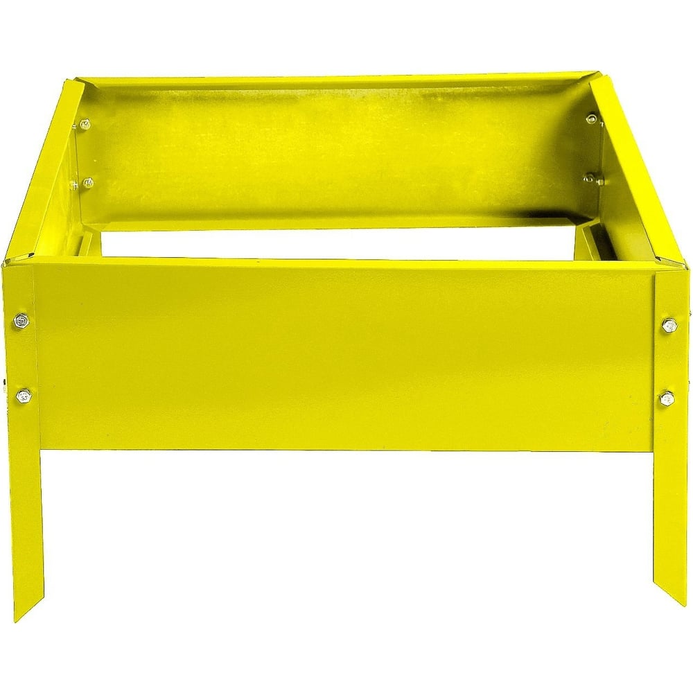 Изображение товара Оцинкованная клумба Greengo квадро 50x50x15 см жёлтая