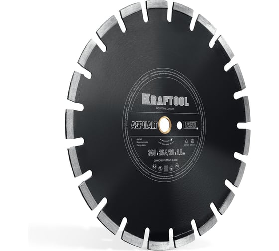 Изображение товара Алмазный диск KRAFTOOL Asphalt 350 мм (25.4/20 мм, 12х3.2 мм), 36687-350_z01