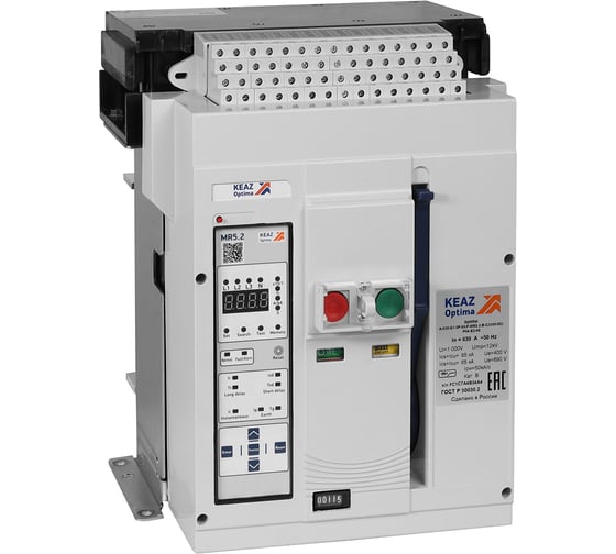 Изображение товара Выключатель автоматический КЭАЗ OptiMat A-800-S1-3P-50-F-MR5.2-B-C2200-M2-P04-S2-06 366251