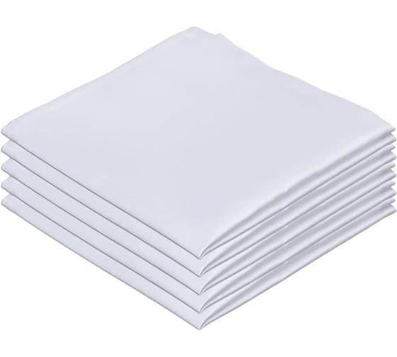 Изображение товара Салфетка Luscan 35х35 см, 88% ПЭ, 12% хлопок, рис.2, белый, 5 шт. 2115685