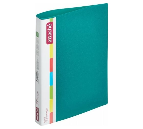 Изображение товара Пластиковая папка 30 шт в упаковке Attache на двух кольцах 25/32 мм А4 зеленый 07 639770