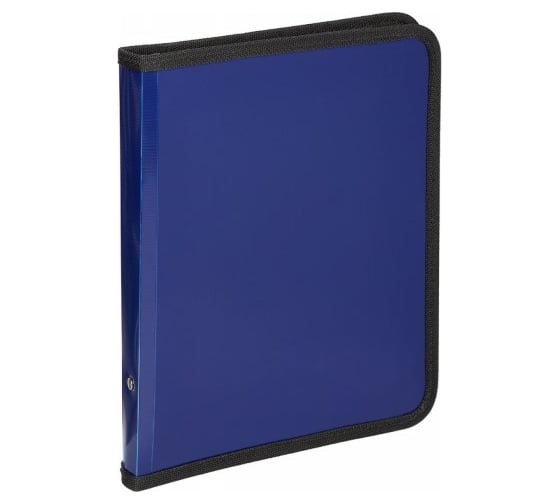 Изображение товара Пластиковая папка-конверт Attache на молнии с трех сторон синяя А5 1107842