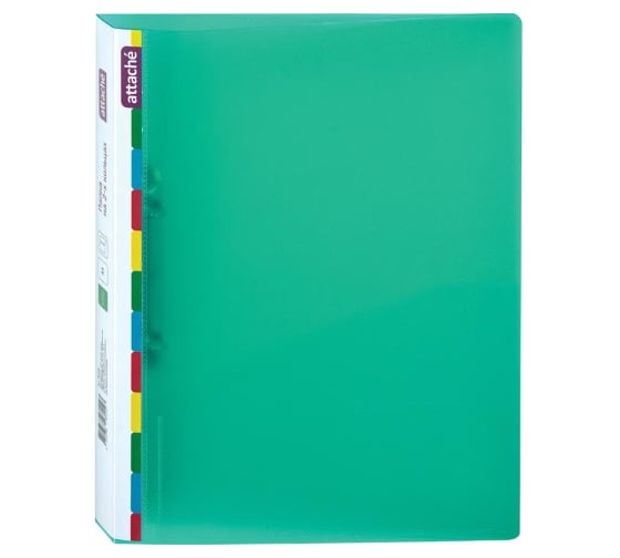 Изображение товара Пластиковая папка 30 шт в упаковке Attache Diagonal на двух кольцах зеленый 391358