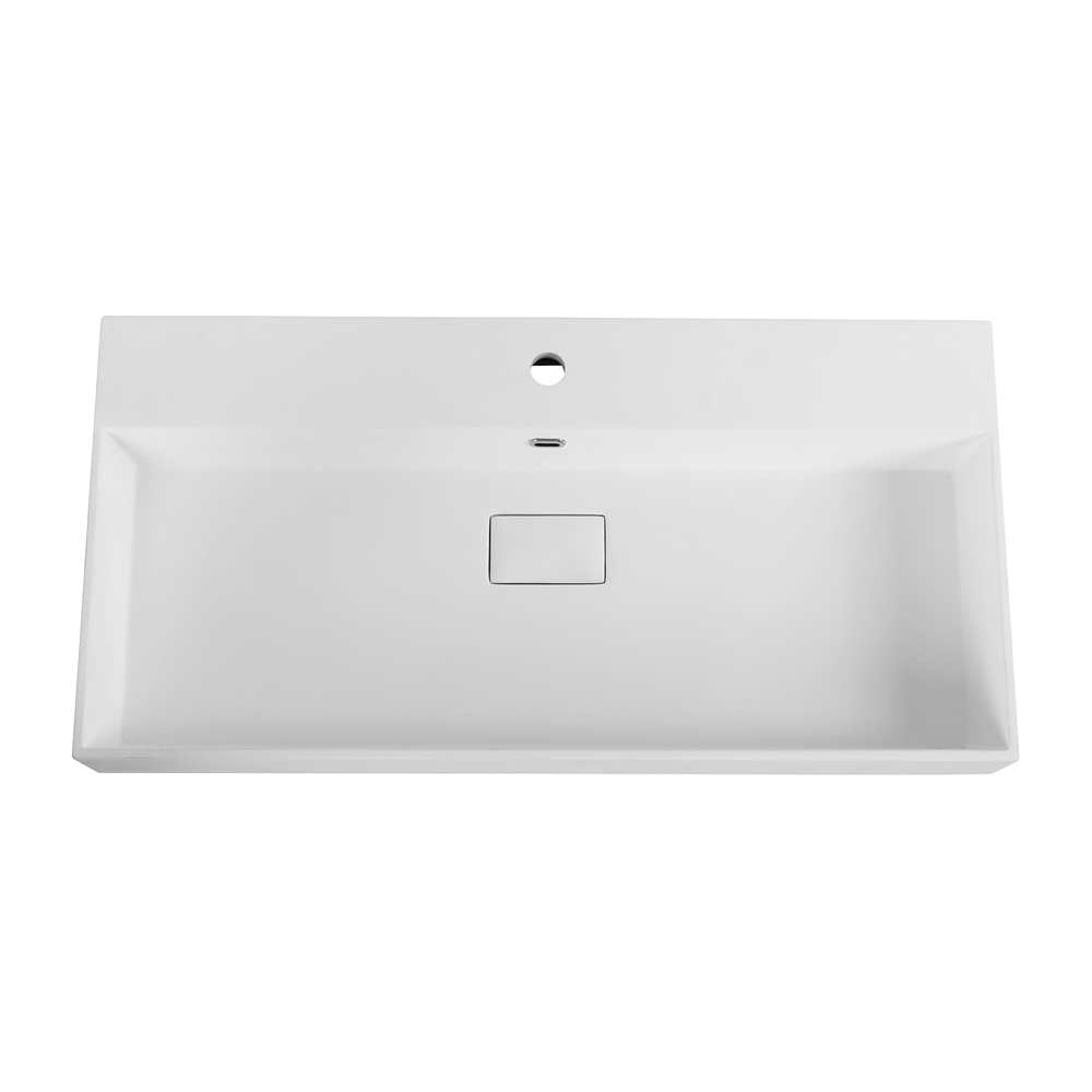 Изображение товара Раковина Cezares Bianco 50263 из искусственного мрамора белая встраиваемая