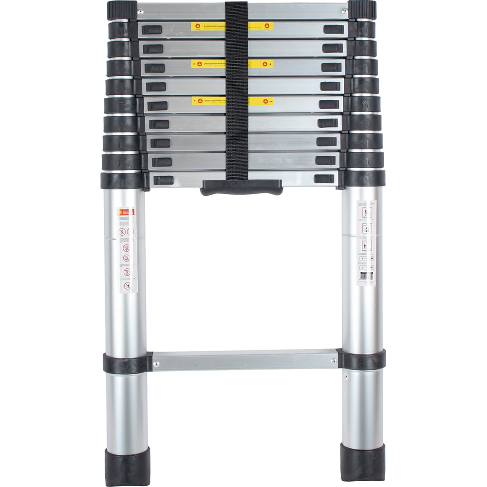 Изображение товара Телескопическая лестница ПОЛЕСАД 3,2 м алюминиевая высокая надежная легкая