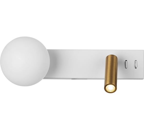 Изображение товара Светильник с выключателем Citilux Декарт LED USB Белый+Бронза CL704450