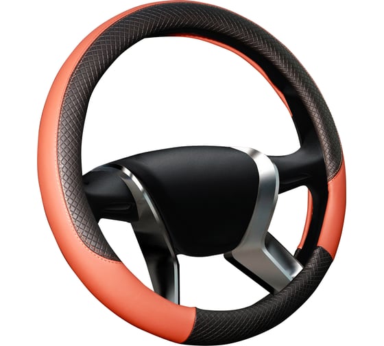 Изображение товара Оплетка на руль SENATOR Laredo экокожа, стеганая, M, коричневый OPLS1602