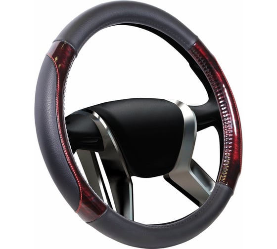 Изображение товара Оплетка на руль SENATOR Oregon экокожа, M, бордовый OPLS1701