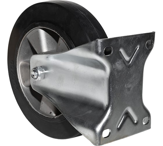 Изображение товара Опора колесная неповоротная SOBELL ф200 мм, нагрузка 500 кг, эластичная резина (FCDL 80 HEAVY) 495200