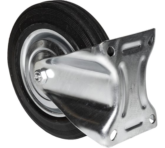 Изображение товара Опора колесная неповоротная WILMART ф200 мм, нагрузка 185 кг, резина (FC 80) 037200