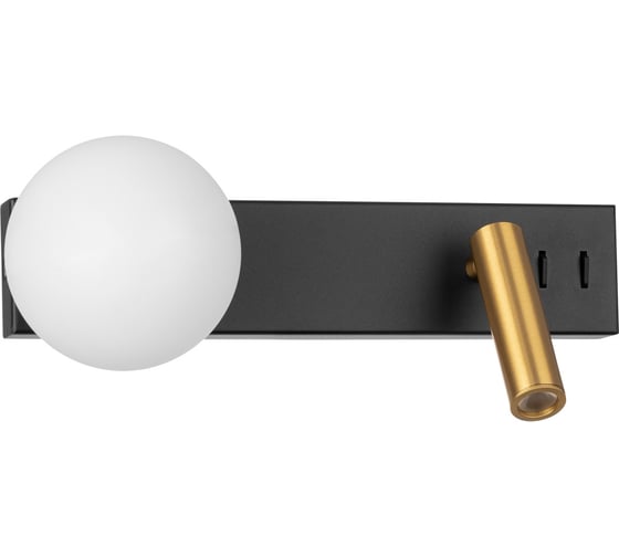 Изображение товара Светильник с выключателем Citilux Декарт LED USB Чёрный+Бронза CL704451