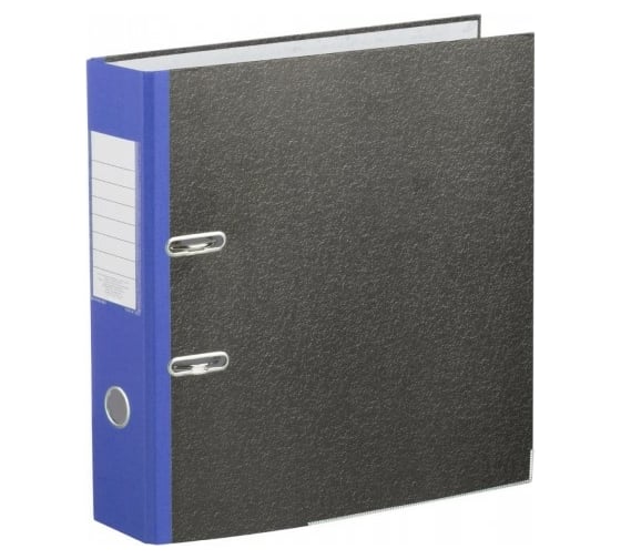 Изображение товара Папка-регистратор Attache 75 мм мрамор, металлический уголк, синий корешок 1057406