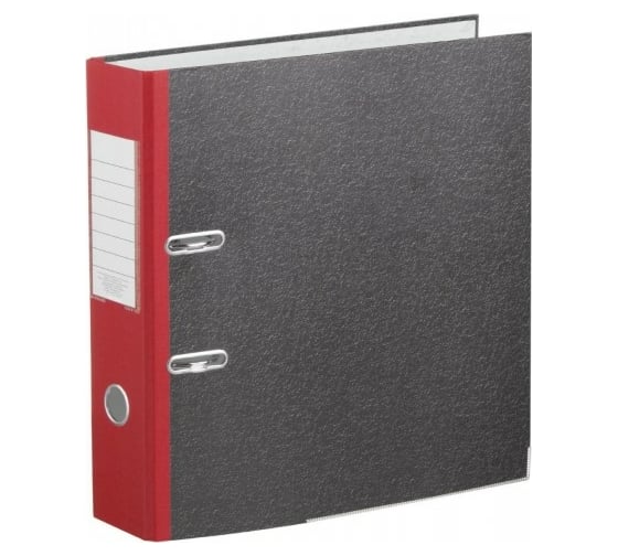 Изображение товара Папка-регистратор Attache 75 мм мрамор, металлический уголк, красный корешок 1057405