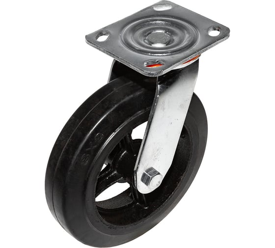 Изображение товара Опора колесная поворотная SOBELL ф200 мм, нагрузка 280 кг, резина (SCD 80) 097200
