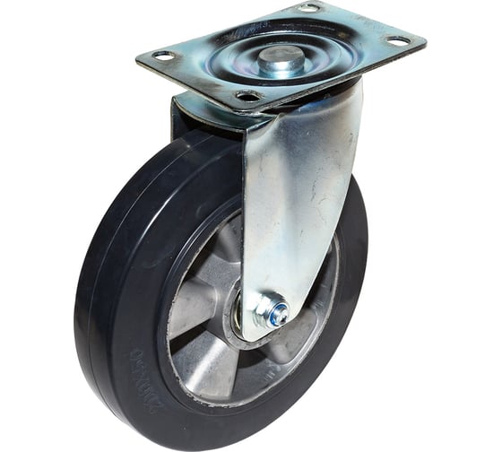 Изображение товара Опора колесная поворотная SOBELL ф200 мм, нагрузка 500 кг,эластичная резина (SCDL 80 HEAVY) 494200