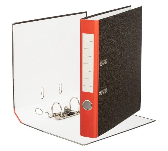 Изображение товара Папка-регистратор Attache Economy 50 мм мрамор с красным корешком, металлический уголок 1209130