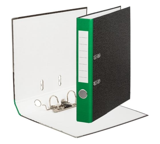 Изображение товара Папка-регистратор Attache Economy 50 мм мрамор с зеленым корешком, металлический уголок 1209132