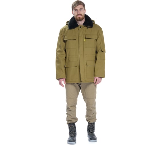 Изображение товара Куртка-бушлат с меховым воротником 44-46, рост 182-188 ИВАРУС 249 (44/182)